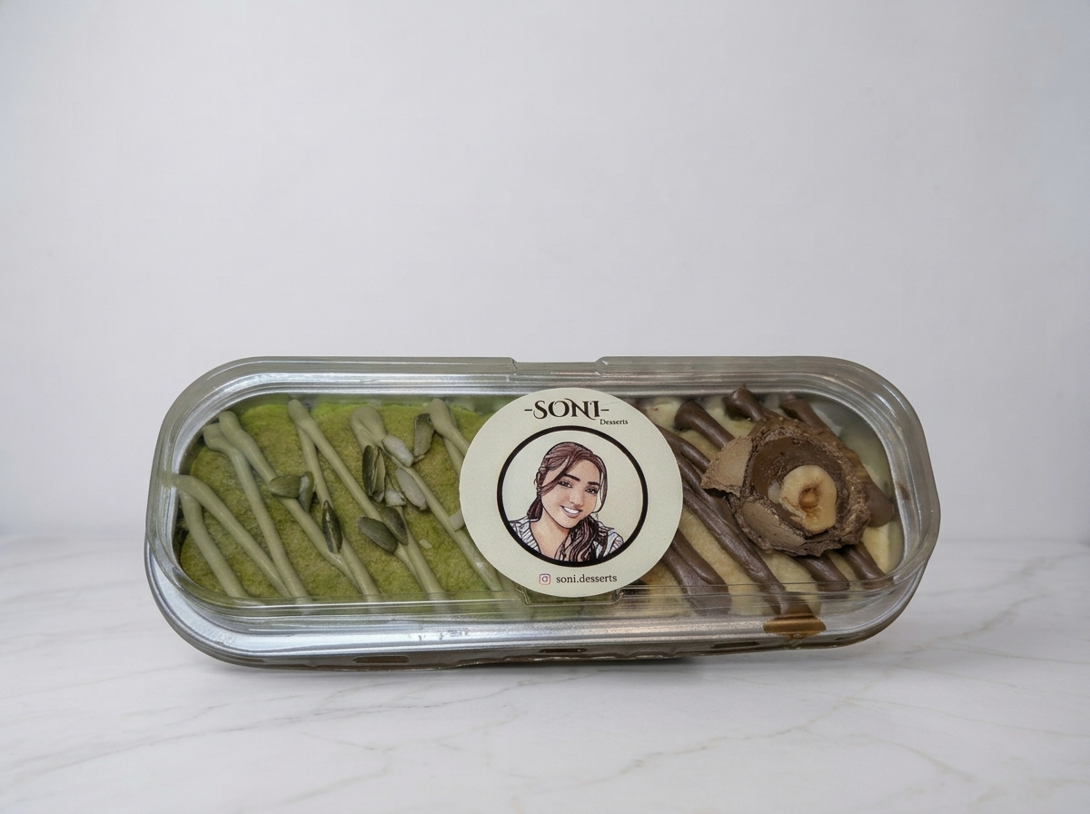 Half N Half (Pistachio Kunafa+ Ferrero Nutella)